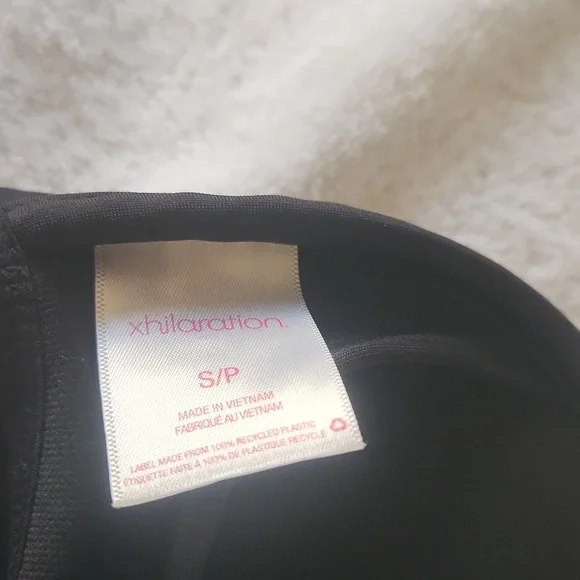 Xhiliration  black satin bikini tie top - Picture 2 of 3